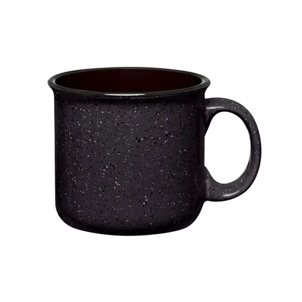 Black Rim Speckled Enamel Camping Mug